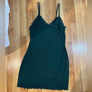 NWOT Dark Emerald Green Lace Night Gown Slip